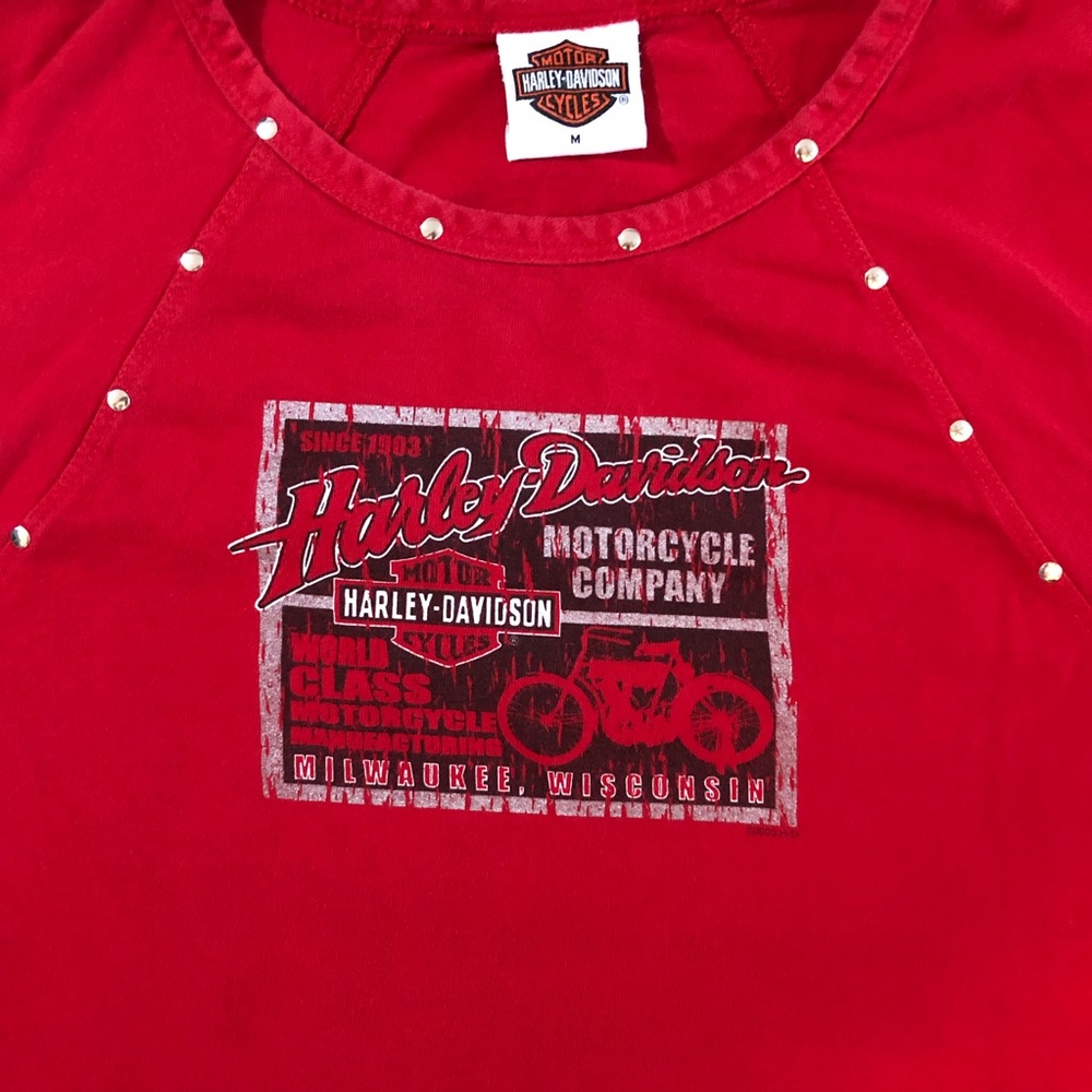 PRICE DROP! Harley-Davidson red sleeve-less shirt